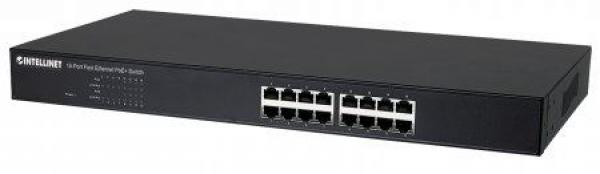 Intellinet switch neupravljivi, FE, 16-portni PoE+