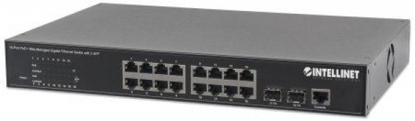 Intellinet switch web upravljivi, GE, 16-portni PoE+