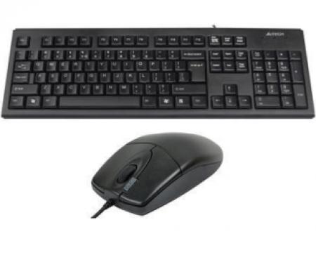 A4 TECH KRS-8372 USB US crna tastatura + USB crni miš