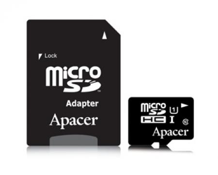 APACER UHS-I MicroSDHC 8GB class 10 + Adapter AP8GMCSH10U1-R