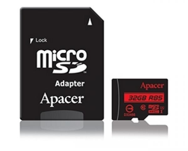 APACER UHS-I U1 MicroSDHC 32GB class 10 + Adapter AP32GMCSH10U5-R