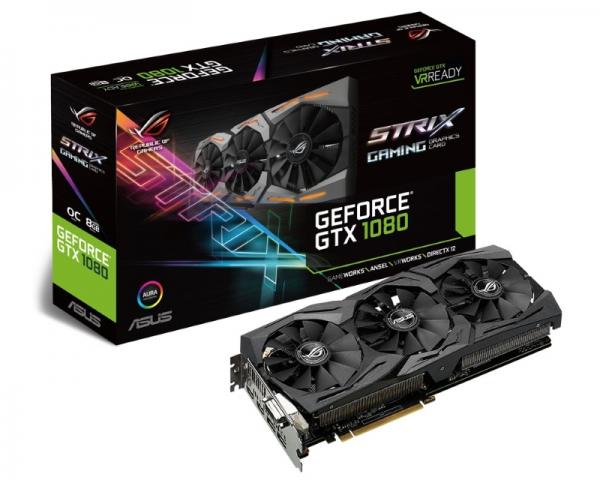 ASUS nVidia GeForce GTX 1080 8GB 256bit STRIX-GTX1080-O8G-GAMING