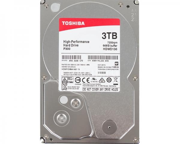 TOSHIBA 3TB 3.5 SATA III 64MB 7.200rpm HDWD130UZSVA P300 series bulk