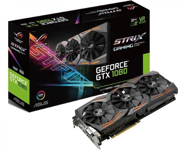 ASUS nVidia GeForce GTX 1080 8GB 256bit STRIX-GTX1080-A8G-GAMING
