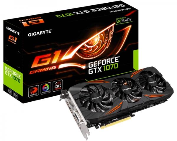 GIGABYTE nVidia GeForce GTX 1070 8GB 256bit GV-N1070G1 GAMING-8GD