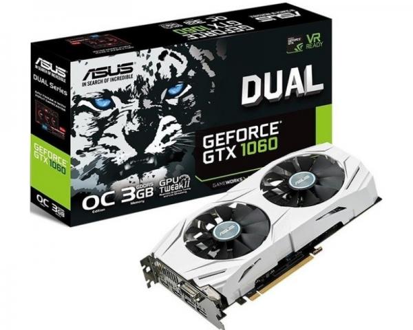 ASUS nVidia GeForce GTX 1060 3GB 192bit DUAL-GTX1060-O3G