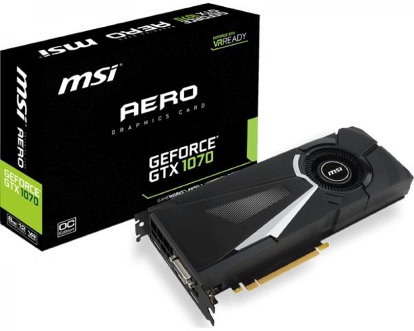 MSI nVidia GeForce GTX 1070 8GB 256bit GTX 1070 AERO 8G OC
