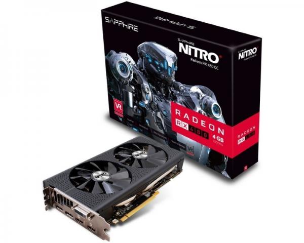 SAPPHIRE AMD Radeon RX 480 4GB 256bit NITRO+ RX 480 4G D5 OC (11260-02-20G)
