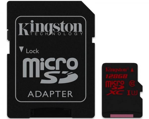 KINGSTON UHS-I U3 MicroSDXC 128GB + Adapter SDCA3/128GB