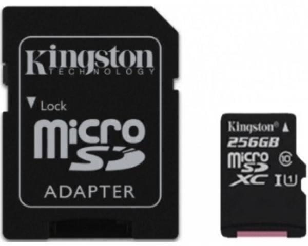 KINGSTON UHS-I MicroSDXC 256GB class 10 + adapter SDC10G2/256GB
