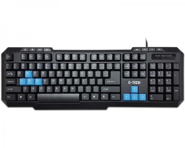 ETECH ePro-50 Gaming USB US crna tastatura