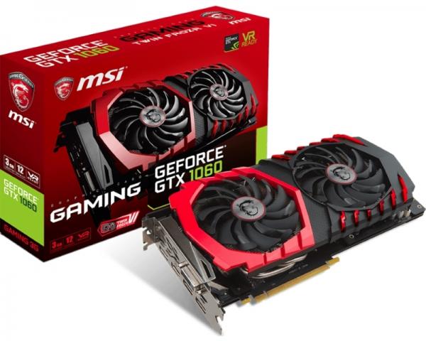 MSI nVidia GeForce GTX 1060 3GB 192bit GTX 1060 GAMING 3G
