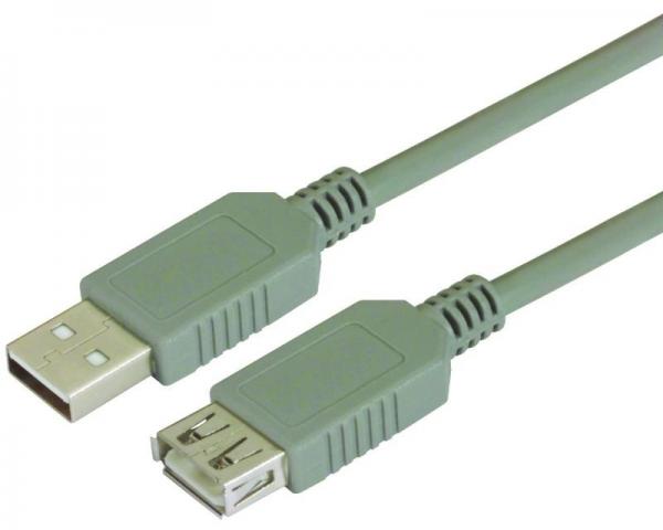 FAST ASIA Kabl USB A - USB A M/F (produžni) 5m sivi
