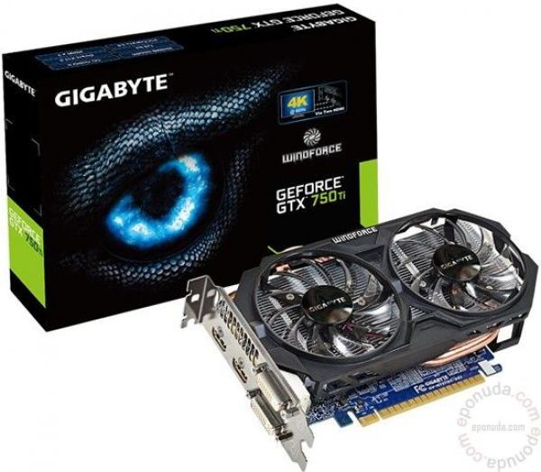 Gigabyte NVD GTX 750Ti 2GB DDR5 128bit GV-N75TOC-2GI