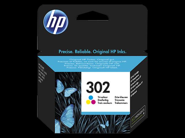 HP 302 Tri-color Original Ink Cartridge F6U65AE