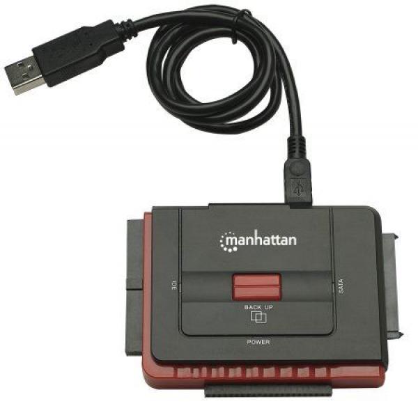 USB to SATAIDE Adapter, 3-in-1 with One-Touch Backup