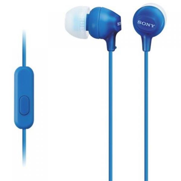 SONY slušalice MDR-EX15APLI blue sa mikrofonom