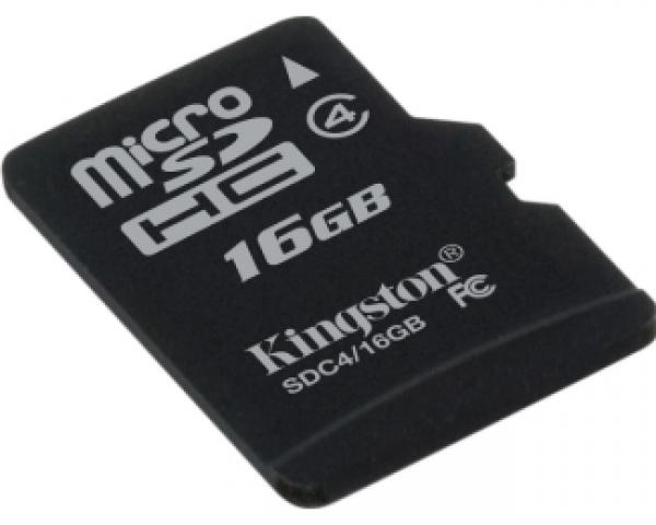KINGSTON MicroSDHC 16GB class 4 SDC4/16GBSP