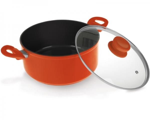 LAMART K2411 RB keramički lonac sa poklopcem