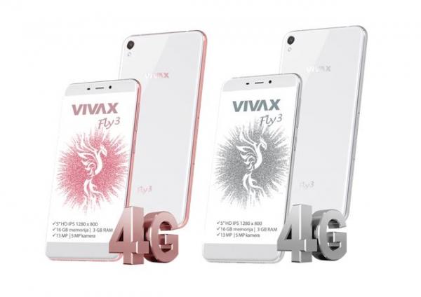 VIVAX SMART Fly 3 LTE rose gold telefon