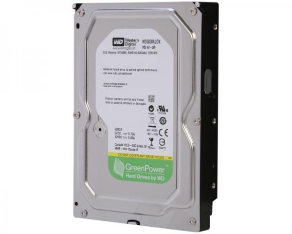 WD 500GB 3.5 SATA III 32MB 7.200 WD5000AUDX Caviar Green +