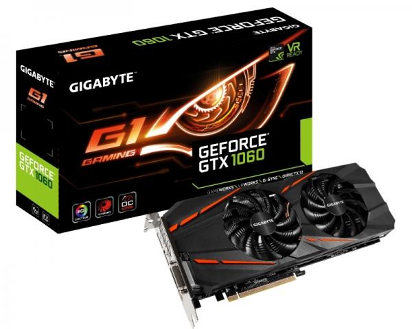 GIGABYTE nVidia GeForce GTX 1060 3GB 192bit GV-N1060WF2OC-3GD