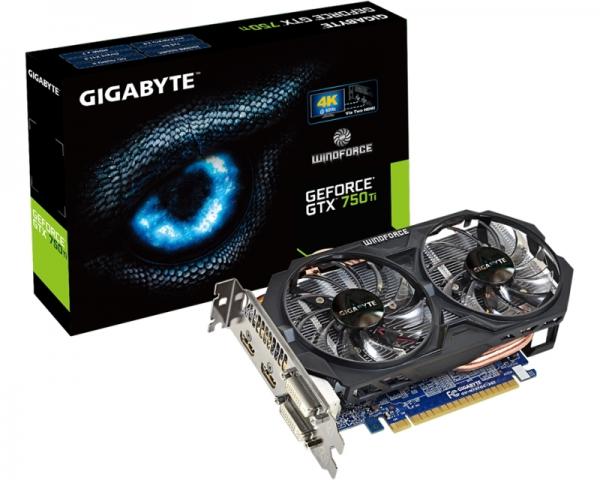 GIGABYTE nVidia GeForce GTX 750 Ti 2GB 128bit GV-N75TOC-2GI rev.1.0