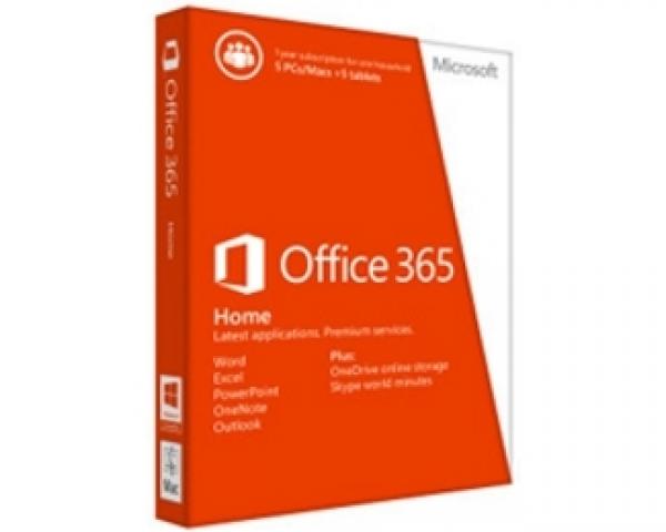 MICROSOFT Office 365 Home 32bit/64bit, Central/Eastern European only, medialess, P2 (6GQ-00660)