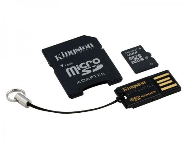 KINGSTON MicroSDHC 16GB class 10 + adapter + USB Reader MBLY10G2/16GB