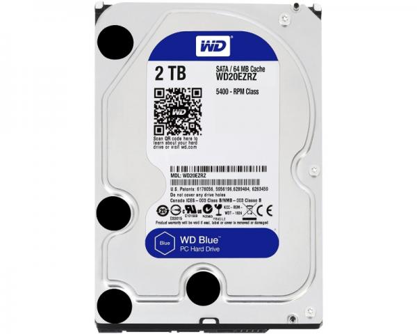 WD 2TB 3.5 SATA III 64MB 5.400rpm WD20EZRZ Blue