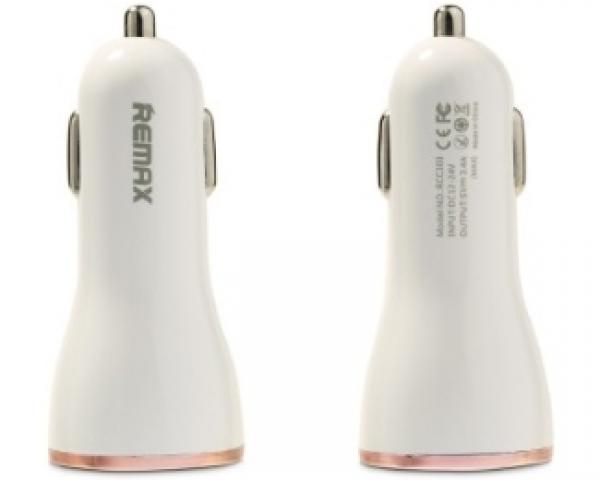 REMAX Auto punjac Dolfin 2x USB 2.4A beli
