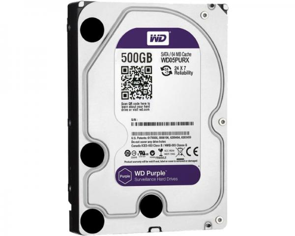 WD 500GB 3.5 SATA III 64MB IntelliPower WD05PURX Purple