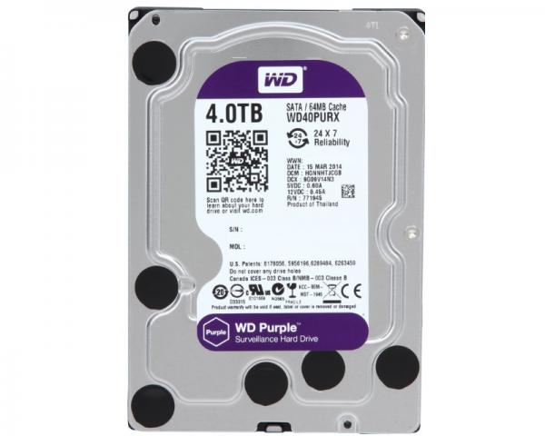 WD 4TB 3.5 SATA III 64MB IntelliPower WD40PURX Purple