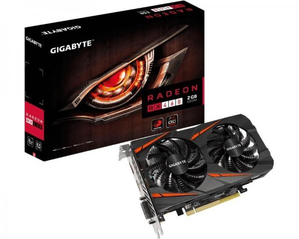 GIGABYTE AMD Radeon RX 460 2GB 128bit GV-RX460WF2OC-2GD rev 1.1