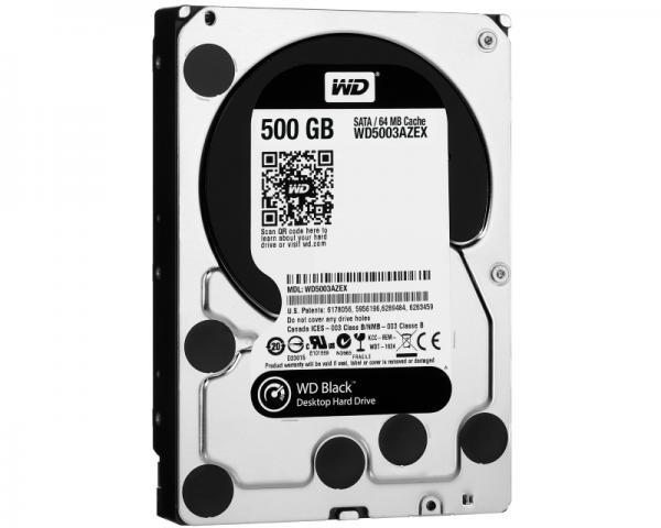 WD 500GB 3.5 SATA III 64MB 7.200rpm WD5003AZEX Black