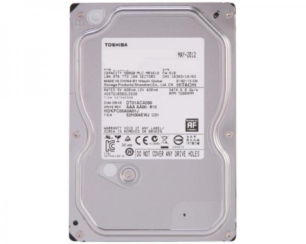 TOSHIBA 500GB 3.5 SATA III 32MB 7.200rpm DT01ACA050