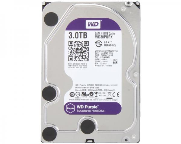WD 3TB 3.5 SATA III 64MB IntelliPower WD30PURX Purple