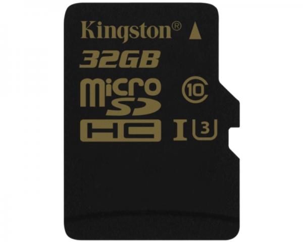 KINGSTON UHS-I U3 MicroSDHC 32GB class U3 SDCG/32GBSP Gold