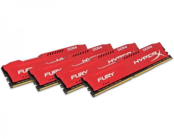 KINGSTON DIMM DDR4 64GB (4x16GB kit) 2400MHz HX424C15FRK4/64 HyperX Fury Red