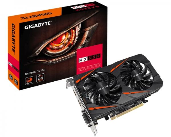GIGABYTE Radeon RX 550 GAMING 2GB 128bit GV-RX550GAMING OC-2GD
