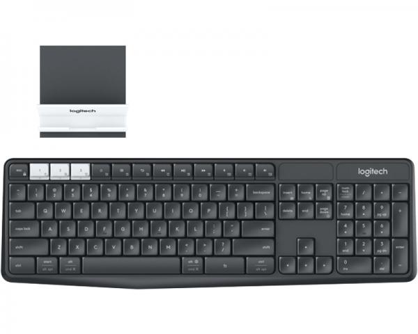 LOGITECH K375s Bluetooth Multi-Device Wireless US crna tastatura + Stand
