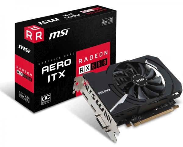 MSI AMD Radeon RX 550 2GB 128bit RX 550 AERO ITX 2G OC