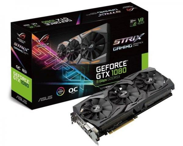 ASUS nVidia GeForce GTX 1080 8GB 256bit STRIX-GTX1080-O8G-11GBPS