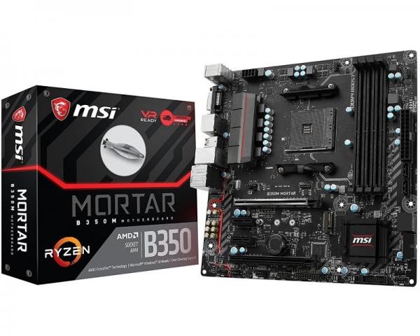 MSI B350M MORTAR + MSI Interceptor DS B1 gaming miš