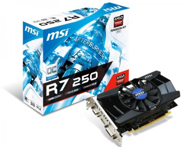 MSI AMD Radeon R7 250 2GB 128bit R7 250 2GD3 V1