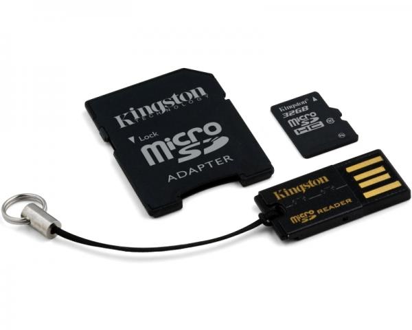 KINGSTON MicroSDHC 32GB class 10 + adapter + USB Reader MBLY10G2/32GB