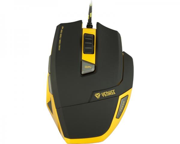 YENKEE YMS 3009 HORNET USB Optical Gaming crno-žuti miš
