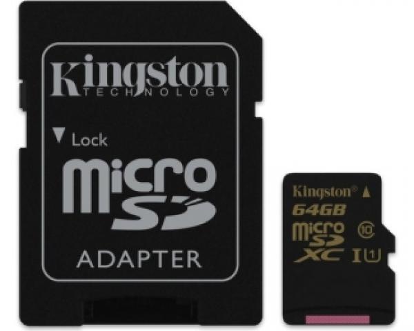 KINGSTON UHS-I MicroSDXC 64GB + Adapter SDCA10/64GB