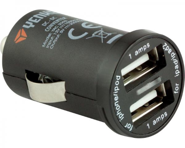 YENKEE YAC 2002 2000mAh automobilski USB punjac crni