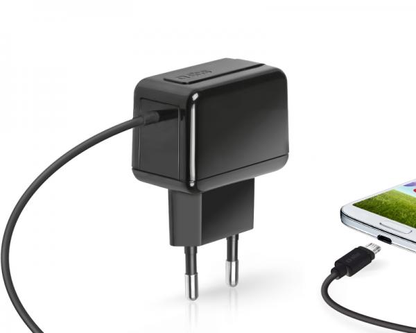 SBS Punjač za mobilne uređaje sa kablom 500mAh micro USB crni TETRAVMICRO1L